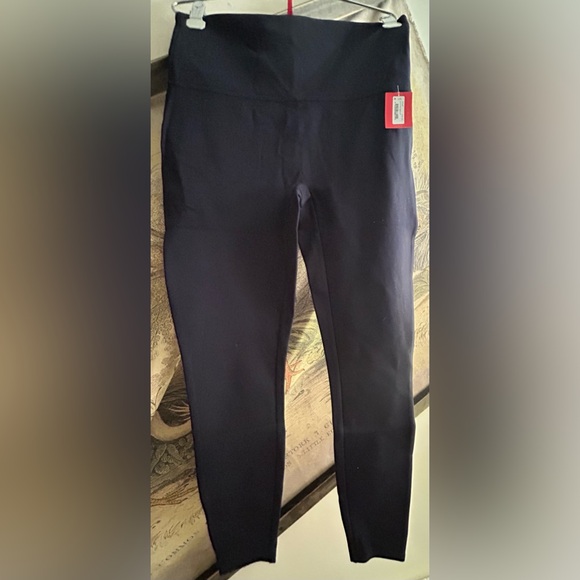 New Spanx Navy Blue Ponte Ankle Leggings SZ Large Tall Long - Picture 3 of 9